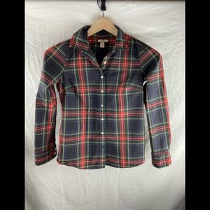 J. Crew Plaid Tartan Button down Shirt